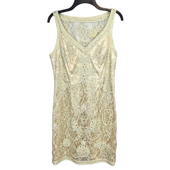 Sue Wong Dresses & Skirts - Sue Wong Nocturne Cream Embroidered Lace Cocktail Dress| Size 12